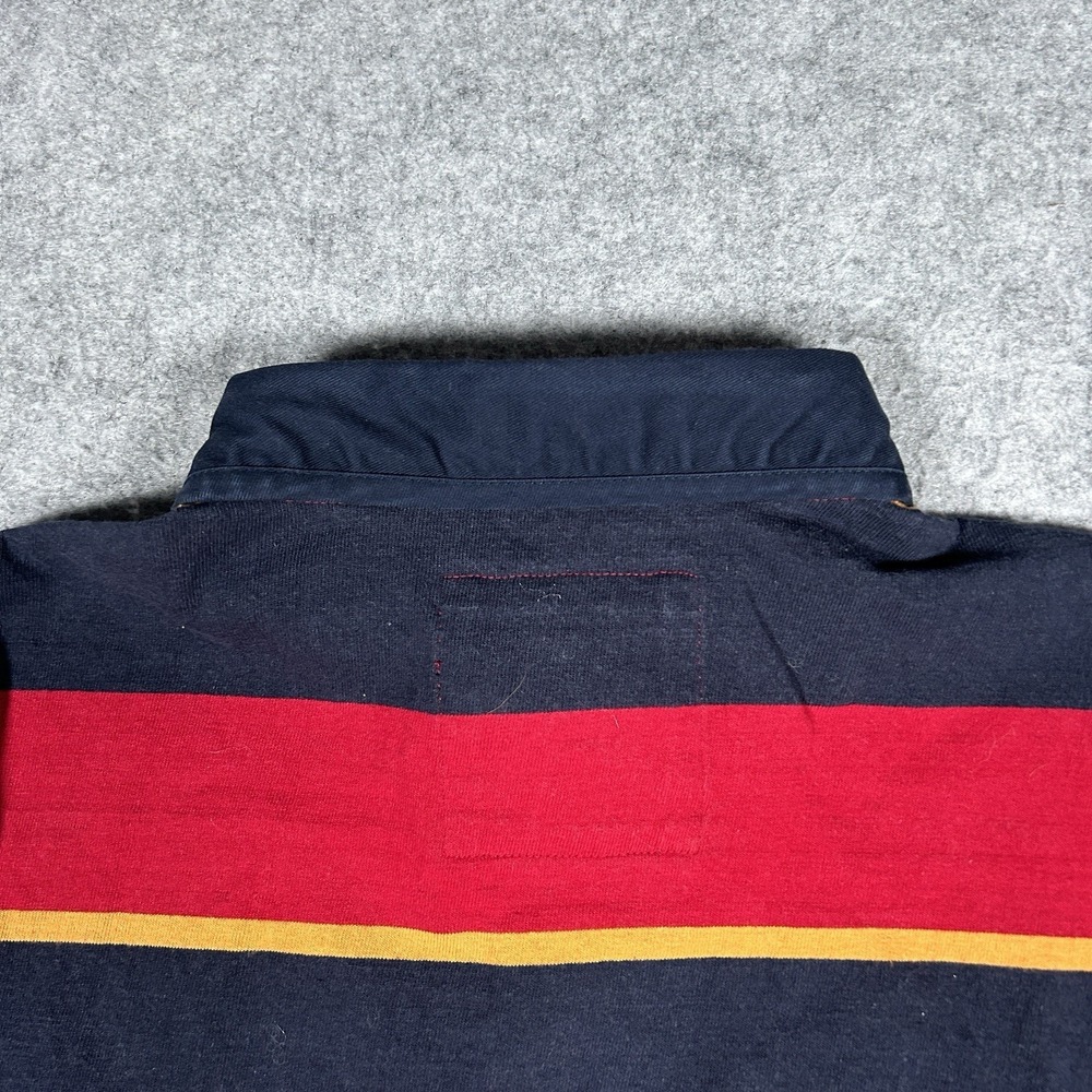Superdry Rugby Shirt Men's Size Large Multicolour Striped Heavyweight Patch - Picture 14 of 15